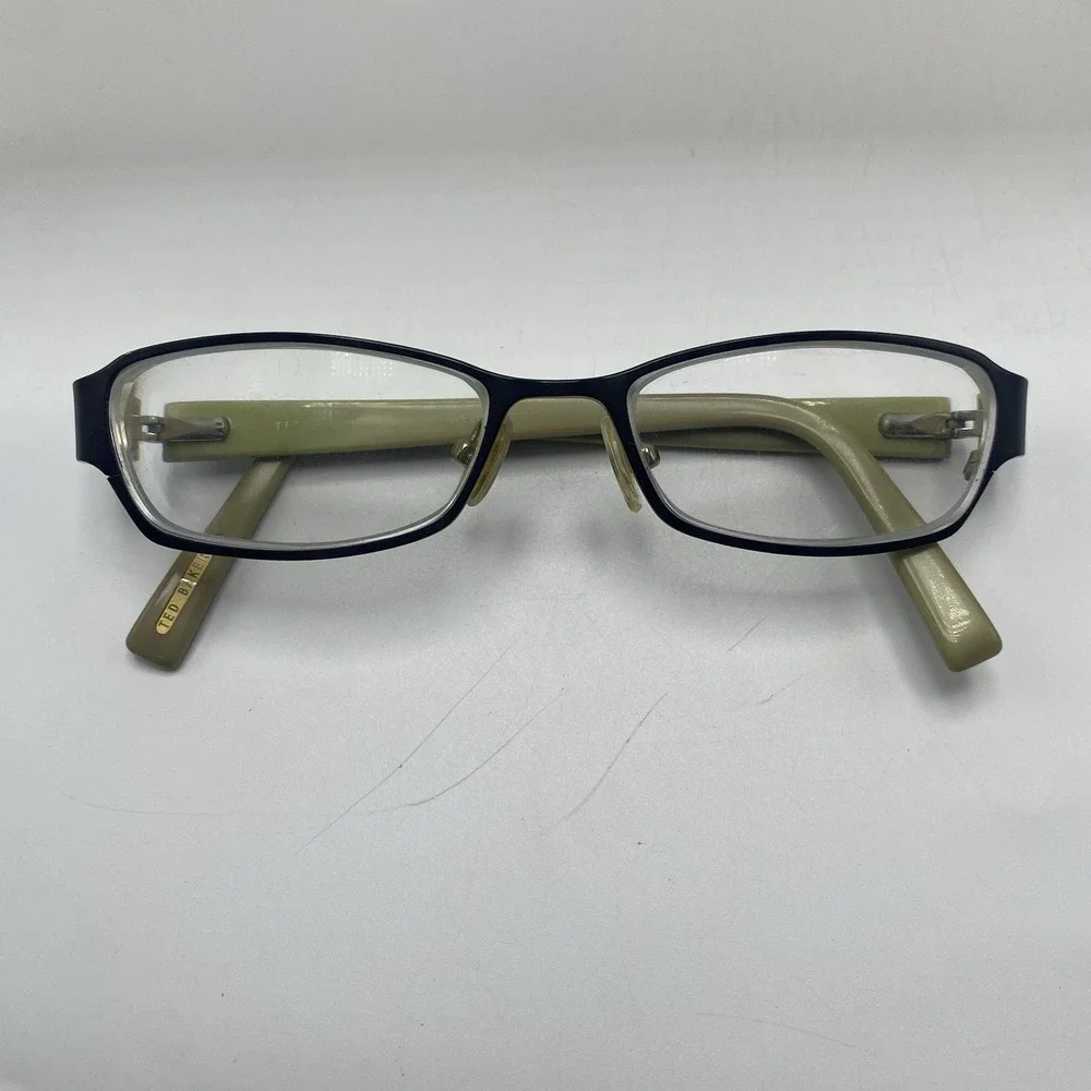 Ted Baker Eyeglasses FRAME ONLY Piroquette 49-16-135 Black Green 564